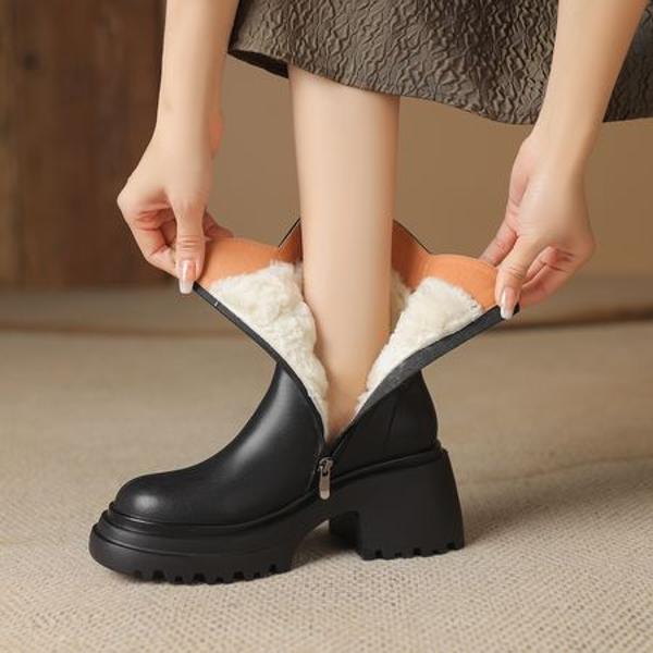 Handcrafted Luxury Leather Women's Shoes with Exquisite Craftsmanship(EyunshangxF77015)