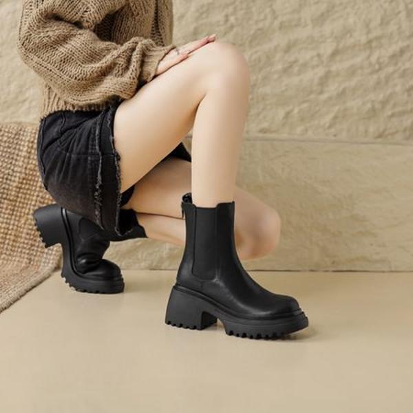 Exquisite Handcrafted Leather Women's Shoes for Elegance(EyunshangxF2330-1)