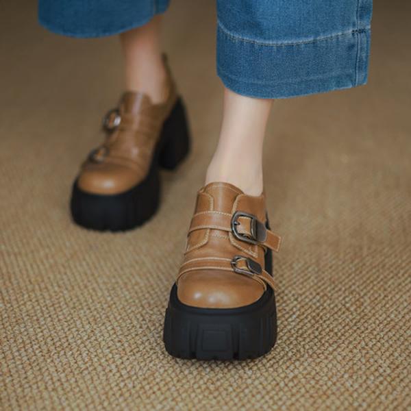 Luxury Handcrafted Genuine Leather Women's Shoes with Exquisite Craftsmanship(Eyunshangx1月-75)