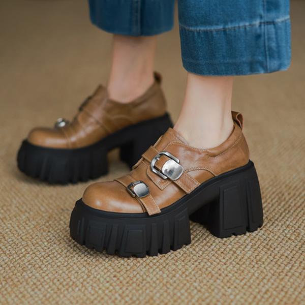 Luxury Handcrafted Genuine Leather Women's Shoes with Exquisite Craftsmanship(Eyunshangx1月-75)